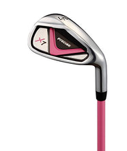 Load image into Gallery viewer, Distinctive Girls Right Handed Pink Junior Golf Club Set for Age 9 to 12 (Height 4'4" to 5') Set Includes: Driver (15"), Hybrid Wood (22, 2 Irons, Putter, Bonus Stand Bag & 2 Headcovers