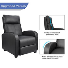 Load image into Gallery viewer, Homall Recliner Chair Padded Seat Massage PU Leather for Living Room Single Sofa Recliner Modern Recliner Seat Club Chair Home Theater Seating (Black)