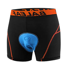 Load image into Gallery viewer, BALEAF Men's Bike Cycling Underwear Shorts 3D Padded Bicycle MTB Liner Shorts (Orange, L)