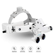 Load image into Gallery viewer, CARESHINE Dental Binocular Loupes Glasses Headband Magnifier with LED Light 3.5X-420 Optical(Ship from USA!)