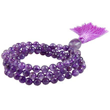 Load image into Gallery viewer, TUMBEELLUWA Semi Precious Stone Wrap Bracelet for Women/Men, Meditation Beads Necklace for Unisex,Amethyst