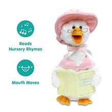 Load image into Gallery viewer, Cuddle Barn Mother Goose Animated Talking Musical Plush Toy, 14" Super Soft Cuddly Stuffed Animal Moves and Talks, Captivates Listeners by Reading 7 Classic Nursery Rhymes - Pink