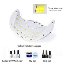 Load image into Gallery viewer, Gel UV LED Nail Lamp,LKE Nail Dryer 40W Gel Nail Polish UV LED Light with 3 Timers Professional for Nail Art Tools Accessories White