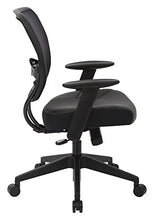 Load image into Gallery viewer, SPACE Seating Professional AirGrid Dark Back and Padded Black Eco Leather Seat, 2-to-1 Synchro Tilt Control, Adjustable Arms and Tilt Tension with Nylon Base Managers Chair