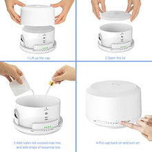 Load image into Gallery viewer, 450ML Essential Oil Diffuser with 8 LED Color Changing Lamps, ZOOKKI Aromatherapy Diffuser for Essential Oils with 4 Timer Settings and Waterless Auto Shut-off Feature for Large Room