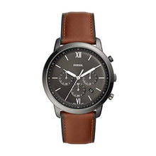 Load image into Gallery viewer, Fossil Men's Neutra Quartz Stainless Steel and Leather Chronograph Watch, Color: Smoke, Amber (Model: FS5512)