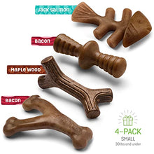 Load image into Gallery viewer, Benebone Holiday 4-Pack Durable Dog Chew Toys for Aggressive Chewers, Real Flavors, Made in USA, Small