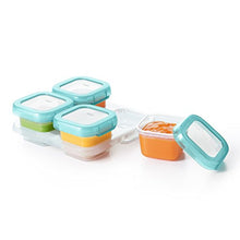 Load image into Gallery viewer, OXO Tot Baby Blocks Food Storage Containers, Aqua, 4 oz