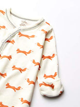 Load image into Gallery viewer, Touched by Nature Baby Organic Cotton Kimono Gowns, Fox, 0-6 Months