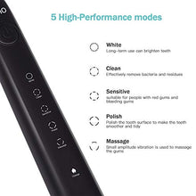Load image into Gallery viewer, Initio Sonic Electric Toothbrush, 5 Modes with Smart Timer, 8 Brush Heads & Travel Case Included, Rechargeable Toothbrush for Adults, Gum Care Whitening Toothbrush