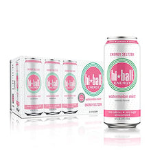 Load image into Gallery viewer, Hiball Energy Seltzer Water, Caffeinated Sparkling Water Made with Organic Caffeine, Zero Calorie, Sugar Free (16 Fl Oz Pack of 8), Watermelon