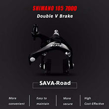 Load image into Gallery viewer, Carbon Road Bike, SAVA HERD6.0 T800 Carbon Fiber 700C Road Bicycle with 105 22 Speed Groupset Ultra-Light Carbon Wheelset Seatpost Fork Bicycle Black Grey 52cm