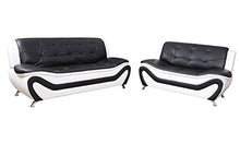 Load image into Gallery viewer, Beverly Fine Furniture 3 Piece Aldo Modern Sofa Set, Black/White