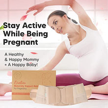 Load image into Gallery viewer, Pregnancy Belly Support Band, Maternity Belt - Pregnancy Must Haves Baby Belly Bands For Pregnant Women - Maternity Belly Band Support - Pregnancy Back, Pelvic Support Belt (Classic Ivory, One Size)