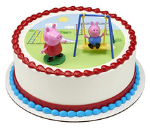 Load image into Gallery viewer, Decopac Peppa Pig Swing Set DecoSet Cake Decoration Topper Pink, 3.2" x 1.8"