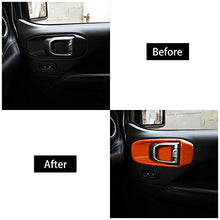 Load image into Gallery viewer, RT-TCZ Car Door Handle Bowl Cover Decor Trim JL Accessories for Jeep Wrangler 2018-2020 JL 4-Door (Orange)