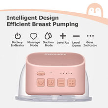 Load image into Gallery viewer, Momcozy Double Wearable Breast Pump, Low Noise& Hands-Free Breast Pump, Portable 2pcs Electric Breast Pump with 2 Mode & 5 Levels- 24mm Pink