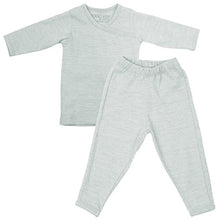 Load image into Gallery viewer, Merino Kids Long-Sleeve Thermal Set, Turtle Dove, for Babies 1-2 Years