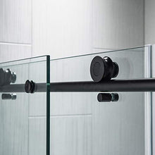 Load image into Gallery viewer, WOODBRIDGE MBSDC6076-MBL Frameless Sliding Glass Shower Door | 56"-60"W x 76"H | Matte Black Finish