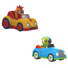 Load image into Gallery viewer, La Granja De Zenon Car Toys Inertia car Friction Toy Cars 2 Pack Push Back Vehicle Friction Powered Set for Boys Girls (Lorito Pepe & Gallo Bartolito)