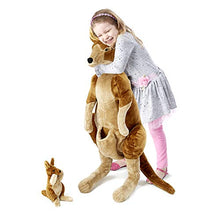 Load image into Gallery viewer, Melissa & Doug Giant Kangaroo and Baby Joey in Pouch - Lifelike Stuffed Animal (nearly 3 feet tall)
