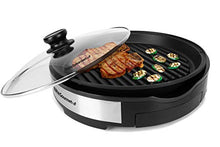 Load image into Gallery viewer, Elite Gourmet EMG6505G Smokeless Indoor Electric BBQ Grill with Glass Lid, Dishwasher Safe, PFOA-Free Nonstick, Adjustable Temperature, Fast Heat Up, Low-Fat Meals Easy to Clean Design