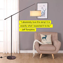 Load image into Gallery viewer, Brightech Hudson 2 - Contemporary Arc Floor Lamp Hangs Over The Couch from Behind - Large, Standing Pendant Light - Mid Century Modern Living Room Lamp - W. LED Bulb - Oil Rubbed Bronze