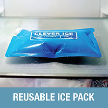 Load image into Gallery viewer, CleverMade Reusable Ice Pack - Long Lasting Cold Freezer Packs for Insulated Coolers & Lunch Bags - Add Water & Freeze - Clever Ice - No Ice Needed - Size Small - Set of 5