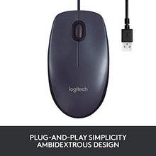 Load image into Gallery viewer, Logitech B100 Corded Mouse – Wired USB Mouse for Computers and laptops, for Right or Left Hand Use, Black
