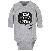 Load image into Gallery viewer, Grow by Gerber Baby Boy's Organic 3-Piece Onesies Bodysuit, Footed Pant, and Cap Set Pants, Grey/Black/White, Newborn