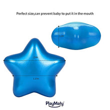 Load image into Gallery viewer, PlayMaty Star Ball Pool Pit Balls - Phthalate & BPA Soft Plastic Balls 100 Pcs for Kids Toddlers Baby Play Tent Playpen Playhouse Birthday Party Decoration (Pearl Blue/Transparent-100 Stars)