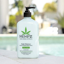 Load image into Gallery viewer, Hempz Natural Triple Moisture Herbal Whipped Body Cream with 100% Pure Natural Hemp Seed Oil for 24-Hour Hydration