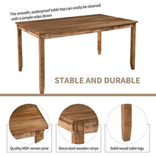 Load image into Gallery viewer, Merax 6-Piece Kitchen Set, Wooden Rectangular Dining-Table, 4 Chairs and Bench Family Furniture, Natural Cherry