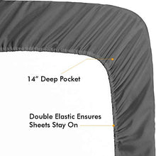 Load image into Gallery viewer, ILAVANDE Queen Bed Sheets Set Hotel Luxury Bed Sheets Set-1800 Series Platinum Collection Grey Bed Sheets Queen Set Wrinkle Free and Hypoallergenic-4 Piece Queen Sheet Set(Queen,Grey)