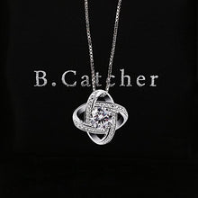 Load image into Gallery viewer, B.Catcher Silver Necklace Womens 925 Silver Cubic Zirconia Pendant Gemini Necklace
