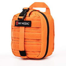 Load image into Gallery viewer, My Medic MyFak First Aid Kit - Water Resistant Bag, Bandages, Burn Aids, CPR Shield, Survival First Aid Kit, Airway, Tourniquet, Stainless Steel Instruments - Basic - Orange