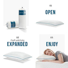 Load image into Gallery viewer, LUCID Premium Shredded Memory Foam Pillow-Hypoallergenic-Moldable Loft-2 Pack, King