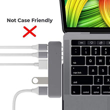 Load image into Gallery viewer, Afterplug Dual Type-C Short Extender, USB-C Thunderbolt 3 Female to Male Extension Adapter, 40Gbps, 100W PD, 5k Video for MacBook Pro 2020 2019 2018 2017 13" 15" 16" & MacBook Air with Case Cover
