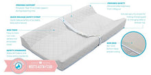Load image into Gallery viewer, LA Baby Waterproof Contour Changing Pad, 30" - Made in USA. Easy to Clean w/Non-Skid Bottom, Safety Strap, Fits All Standard Changing Tables/Dresser Tops for Best Infant Diaper Change