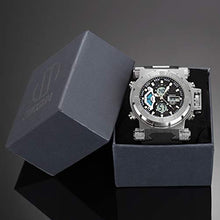 Load image into Gallery viewer, SIBOSUN Sport Watch Digital Wrist Large Face Waterproof Military LED Stopwatch SIBOSUN Men Japanese Quartz Alarm Date Silver
