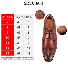 Load image into Gallery viewer, Men's Dress Shoes Genuine Leather Formal Oxford Shoes for Men Wingtip Lace Up Oxford Brown