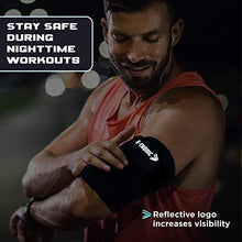 Load image into Gallery viewer, E Tronic Edge Phone Holder for Running - Cell Phone Arm Bands with Reflective Logo - Phone Strap Armband Fits iPhone and Android - Use for Running, Walking, Hiking, and Biking - Gray, Medium