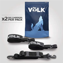 Load image into Gallery viewer, Volk Ski Strap and Pole Carrier - 2 Sets per Pack - Skiing Accessory for Easy Transportation of Your Ski Gear - Feel Comfortable Walking to and from The Mountain - Adjustable Size