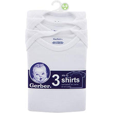 Load image into Gallery viewer, Gerber Brand 3 Pack White Pullon Short Sleeve Shirt, 3-6 Months