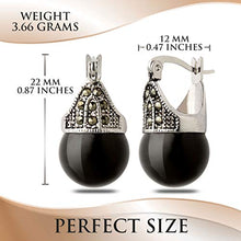 Load image into Gallery viewer, Linda Schnoll Hematite and Ball Hinged Pierced Earrings - Jet Black Jade