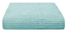 Load image into Gallery viewer, Queenzliving, 100% Soft Premium Cotton Thermal Blanket - King Blue Easy Care Soft Cotton Blankets Waffle Design (King - 90 x 108 Inches, Blue)