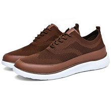 Load image into Gallery viewer, konhill Men's Mesh Sneakers Oxfords - Casual Lightweight Fashion Dress Shoes 9.5 US Brown,Label 43