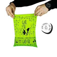 Load image into Gallery viewer, Compostable Dog Poop Bags | 10% to Charity | Biodegradable Vegetable Based | Eco and Earth Friendly Disposable Doggie Waste Baggies | Leakproof and Zero Odor Green Pet Supplies | Easy Compost Disposal
