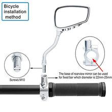Load image into Gallery viewer, TOPCABIN 1 Pair Bicycle Mirror,Big View Bike Rear View Mirror Blindsight Multi Angle Adjustable Bike Mirror Billet Aluminum Chrome Plated Outside Skull Claw Style Also Suitable for Motorcycle Mirror