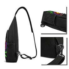 Load image into Gallery viewer, Alomama The Legend of Zelda The Ancient Evil Majoras Mask Sling Backpack Sling Bag Black Crossbody Daypack Casual Backpack for Travel, Hiking, Cycling, Camping for Women & Men